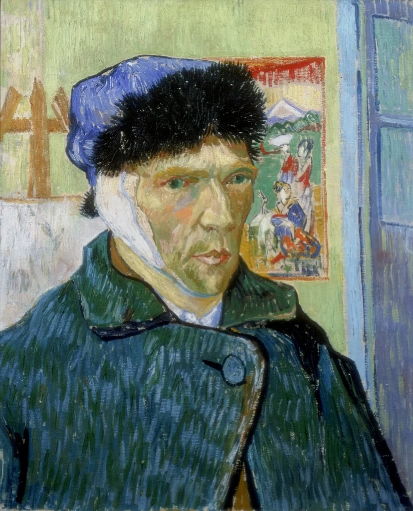  13-Vincent van Gogh-Autoritratto con orecchio bendato, 1889 